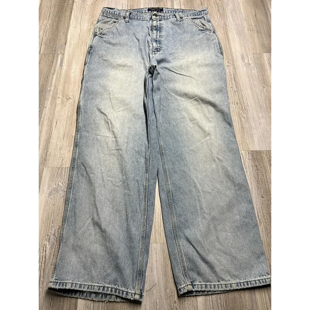 Vintage Robert Stock‎ Carpenter Jeans Baggy Faded Loose skater 2000s Work 38x30